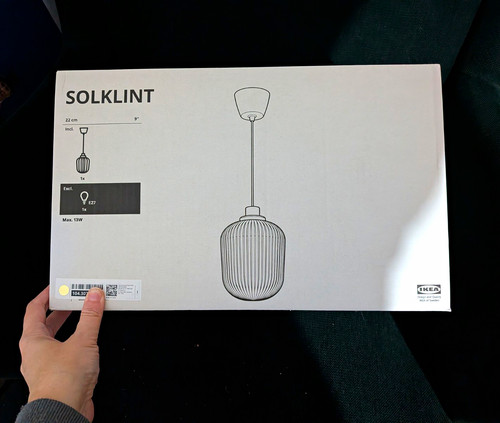 Ikea solklint white pendant - solklint,