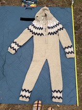 Beige wool bodysuit icelandic - wool,