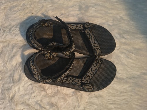 Teva gray and black sandals - gray,