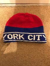 York City FC Beanie Hat Design in Blue & Red One Size *Unisex* Minstermen Wooly