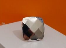 Folli Follie Square Semi Domed Multi Faceted  Ring Size 51 Plus Dust Bag 