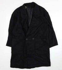 Womens black pea coat - black,