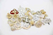 Military Staybrite Cap Badges Inc KOSB Hussars Tank Regt Etc x 25