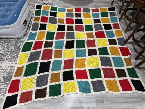 Vintage crochet afghan - vintage,