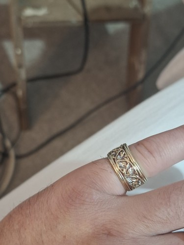 Beautiful solid gold mens ring - solid,