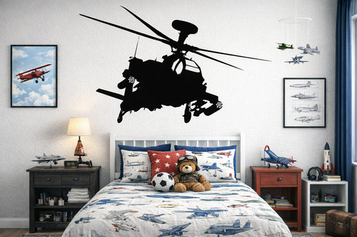 Combat helicopter home vinyl - combat,