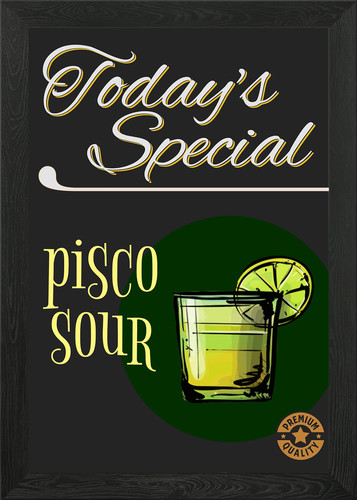 Today pisco sour - pisco, framed