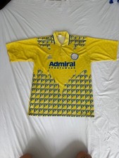 Original Leeds United Admiral Third Away Shirt Yellow 1992/93 Size L 42/44 E144