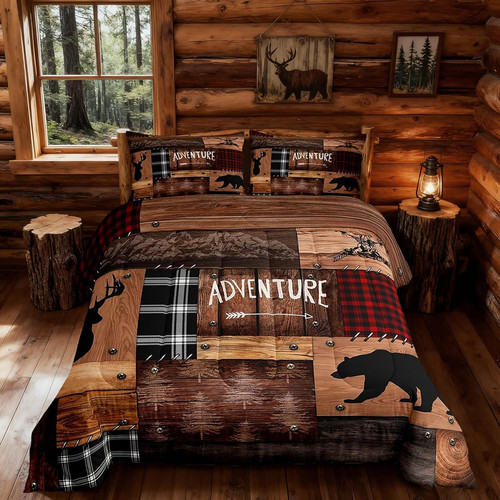 Cabin bedding sets - cabin, queen