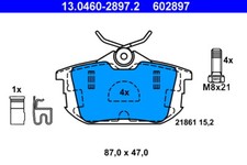 13.0460-2897.2 ATE BRAKE PAD SET, DISC BRAKE REAR AXLE FOR MITSUBISHI SMART