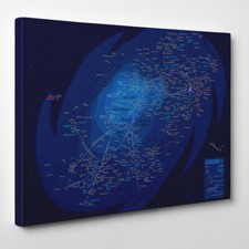 Star Galaxy Map Wars - Framed