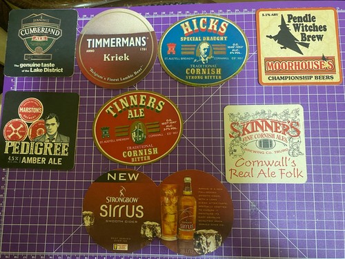 Vintage beer mats new - new, and