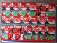 Manchester United Home Programmes 1973/74 Joblot of 19 - All Listed
