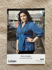 NINA WADIA -ZAINAB MASOOD (EASTENDERS) HAND SIGNED BBC CAST CARD- UNDEDICATED