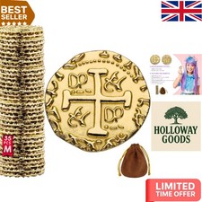 22mm Pirate Treasure Coins Set - Durable Gold Doubloons for Adventure Awaits