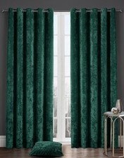 Crushed Velvet Curtains Pair