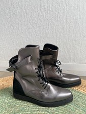 Ladies silver grey leather