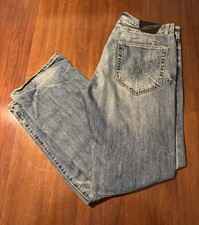 Men's Ed Hardy By Christian Audigier Embroidered Jeans  Size 36 x 34