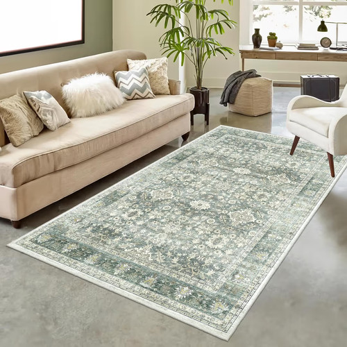 Vintage area rug machine - rug,