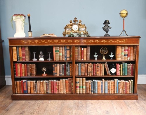 Wide regency open bookcase - open,