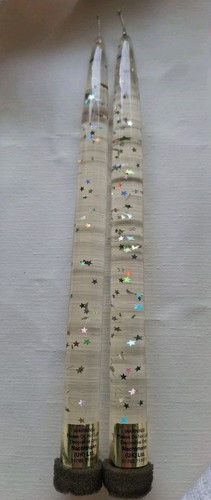 Vintage lucite acrylic taper - ,