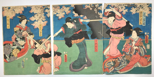 Toyokuni woodblock print - toyokuni,