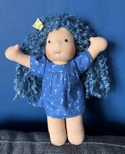 Bamboletta Little buddy beautiful blue boucle Waldorf Doll Excellent Condition