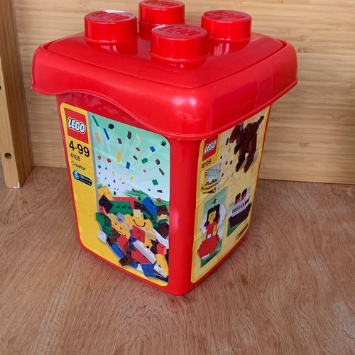 Lego red storage box - red, bucket