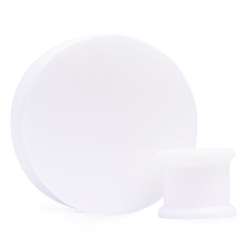 White solid silicone plug - white,