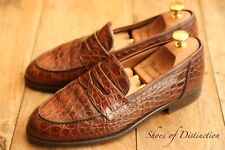Fratelli Rossetti Crocodile Leather Penny Loafers Shoes Men's UK 6.5 US 7.5