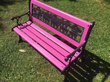 kids small Pink wooden metal Christmas gift Garden bench outdoor furniture patio