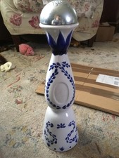 Clase Azul Reposado Tequila Hand Painted Blue & White 70cl Empty Bottle