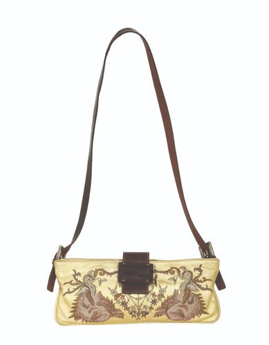 Vintage fendi gold embroidered - vintage,