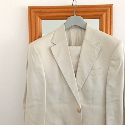 Next men beige cotton twill - beige,