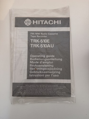 Operating guide hitachi mw - operating,