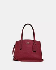 Coach Leather Handbag Burgundy