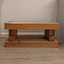 Handmade Solid Natural Rustic Oak Beam AV Amp Receiver TV DVD Blu-Ray Stand Unit