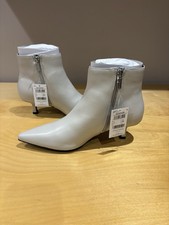 Next Cream Leather Kitten Heel Boots/UK 5/NWT Comfort