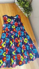 BHS Girls Sunday Dress Floral Colorful Layered Pleated Sz 8-9 Yrs Ceremony