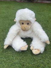 Vintage Nicotoy white monkey gorilla chimp  soft plush toy