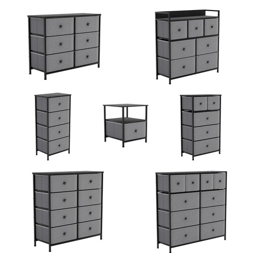 Modern fabric chest drawers - fabric,