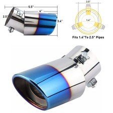 Car Blue Dual Exhaust Pipe