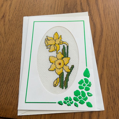 Handmade cross stitch card - handmade,