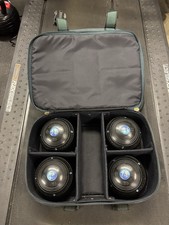 Set Of 4 Greenmaster Lawn Bowls Size2  In Great Condition In Lovely Travel Bag