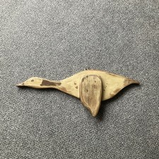 Folk Art Flying Duck, Wall Hanging Mounted , Wooden Solid Wood - Carved