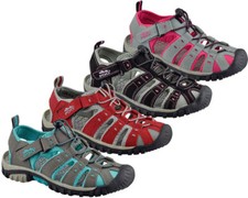 Ladies Closed Toe Slip On Sandals Flat Summer Walking Comfort Shoes Trainers Sz