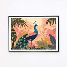 Peacock Rainforest Bird Trees