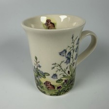 Wade Kilncraft Mug Mouse Wildflowers Nature Scene Floral English Pottery 200ml