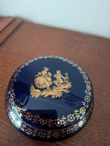 Limoges cobalt blue lidded - limoges,
