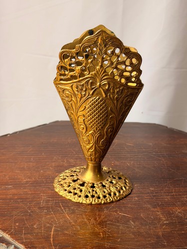 Vintage brass pineapple letter - brass,
